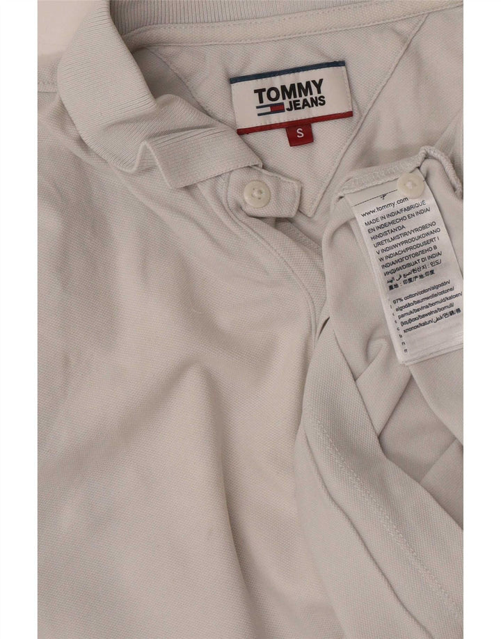 Tommy Hilfiger Herren-Poloshirt, Größe S, weiße Baumwolle
