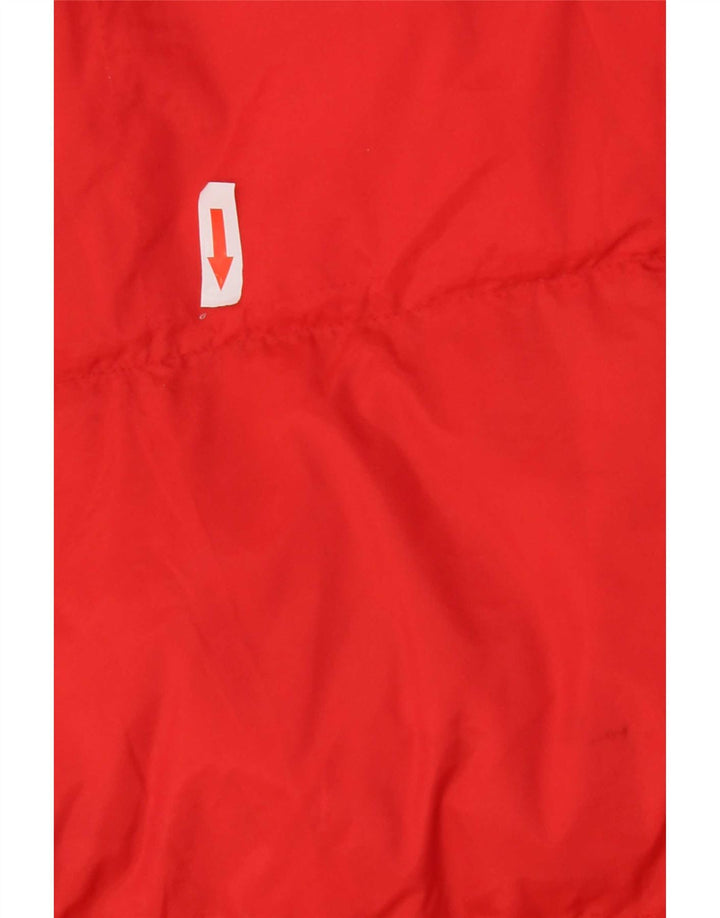 Kejo gepolsterte Herrenjacke mit Kapuze, UK 36, kleines rotes Nylon