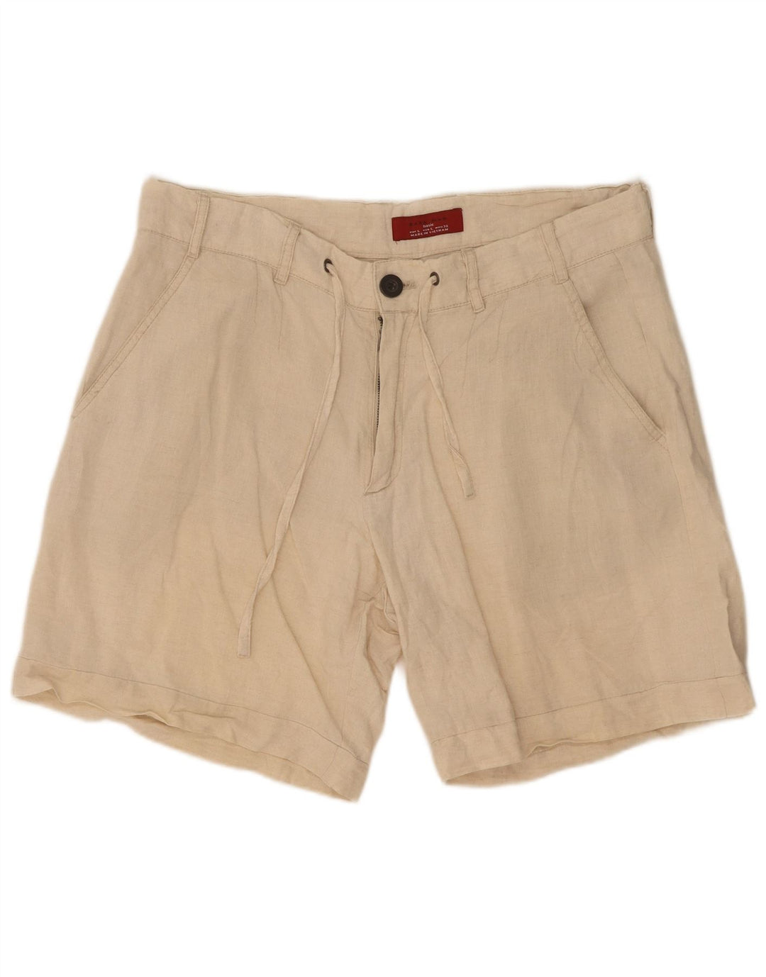 Zara Herren Chino-Shorts, Größe L, W32, Beige