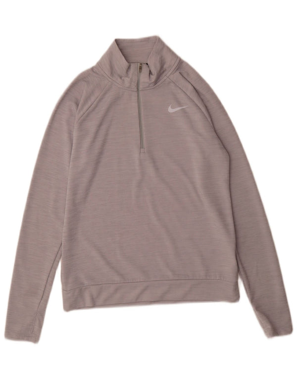 Nike Herren-Trainingsanzugoberteil mit Reißverschluss und normaler Passform, XS, grau gefleckt, Sport