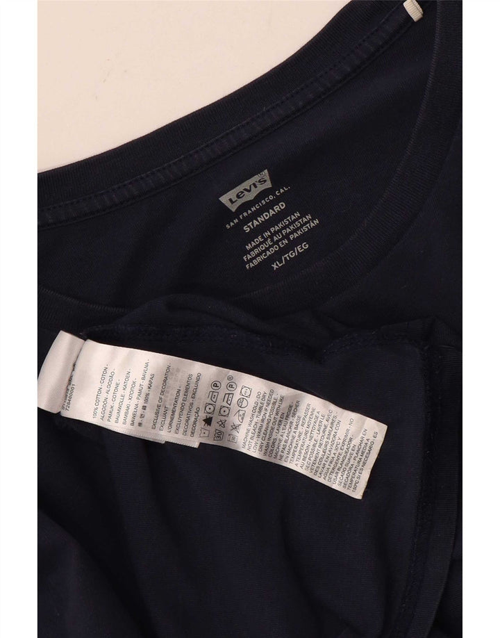 Levi's Herren-Oberteil mit Standard-Passform, langärmelig, XL, Marineblau, Baumwolle