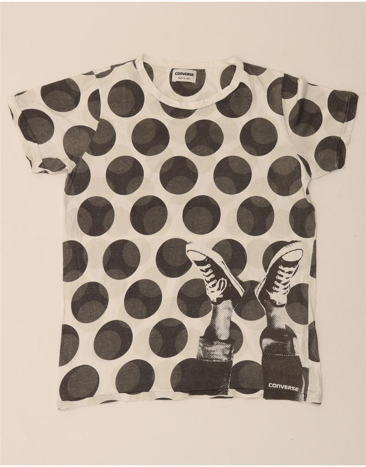 Converse Herren T-Shirt mit Grafik, groß, weiß gepunktet, Baumwolle