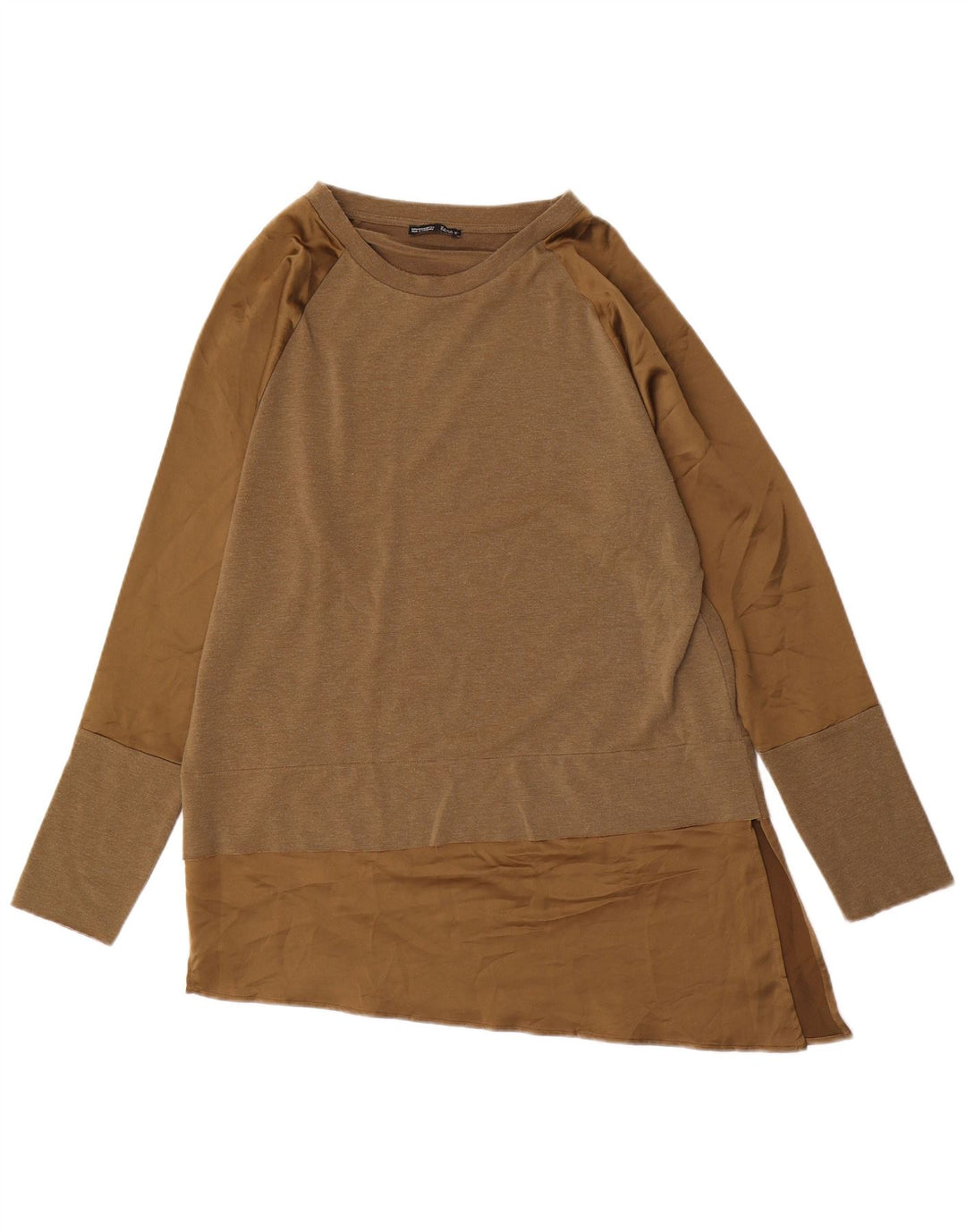 Asymmetrisches Tunika-Oberteil für Damen von Zara, UK 14, Mittelgrün, Polyester