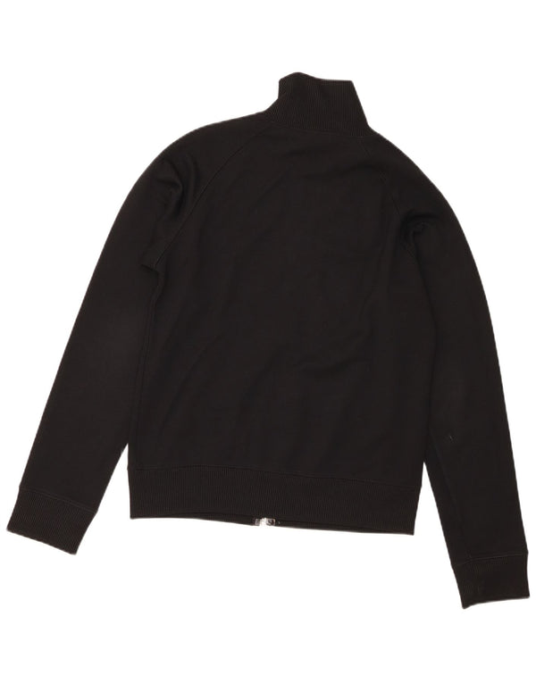 Carhartt Damen-Trainingsanzug-Top-Jacke UK 14 Mittelschwarzes Polyester