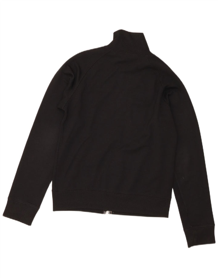 Carhartt Damen-Trainingsanzug-Top-Jacke UK 14 Mittelschwarzes Polyester