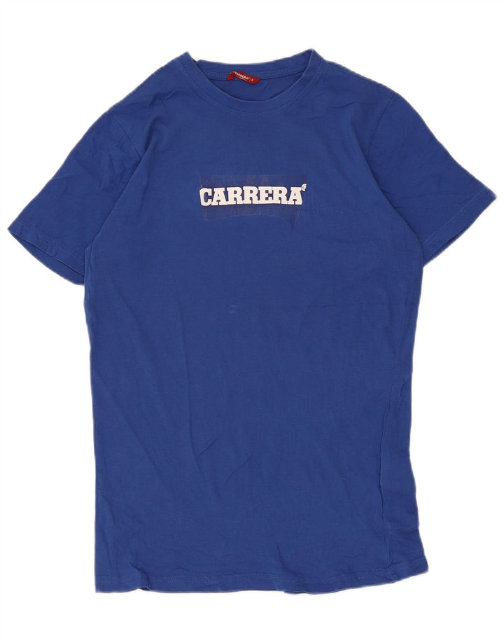 Carrera Herren-T-Shirt mit Grafik, Größe S, Blau, Baumwolle
