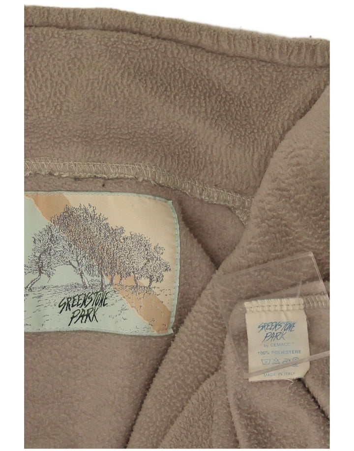 Greenstone Park Herren-Fleecepullover mit Reißverschluss am Hals, 2XL, graues Farbblock-Polyester