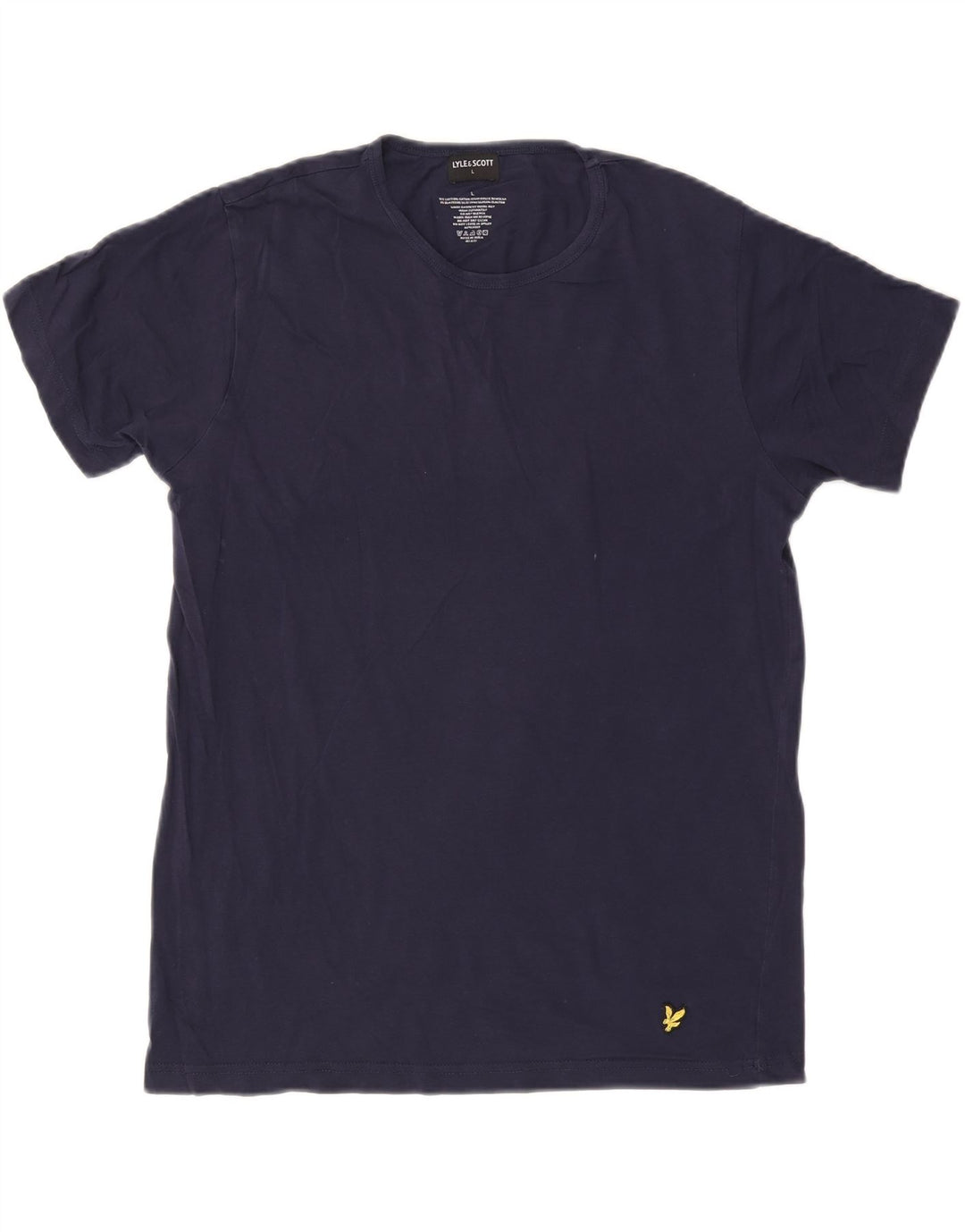 Lyle & Scott Herren T-Shirt Top Large Marineblau Baumwolle