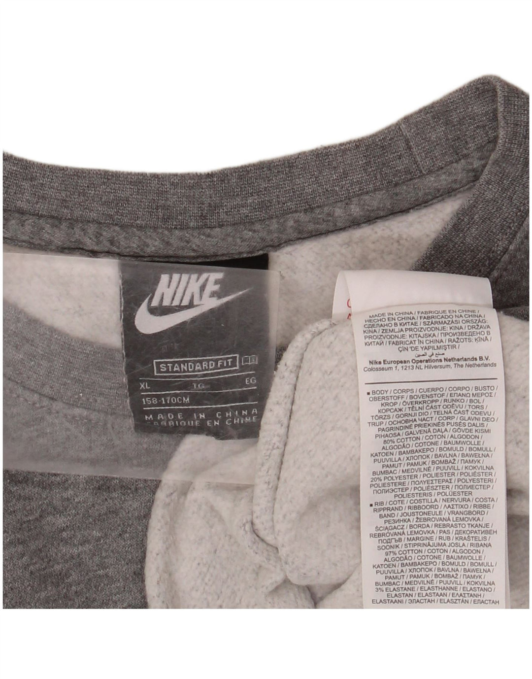 NIKE Grafik-Sweatshirt für Jungen, 13–14 Jahre, XL, Grau meliert