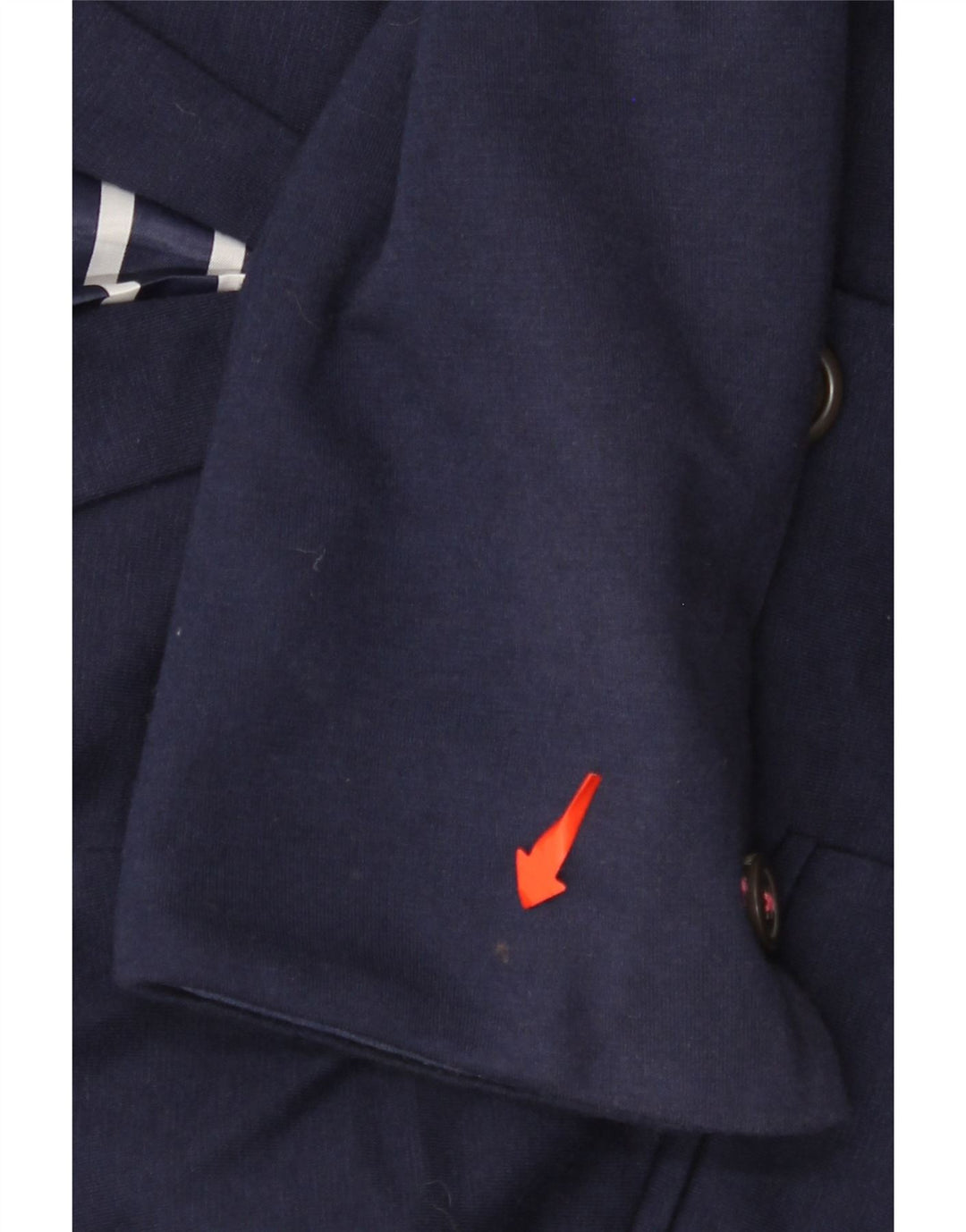 JOULES Damen-Blazerjacke mit 1 Knopf, UK 10, Größe S, Marineblau, Baumwolle
