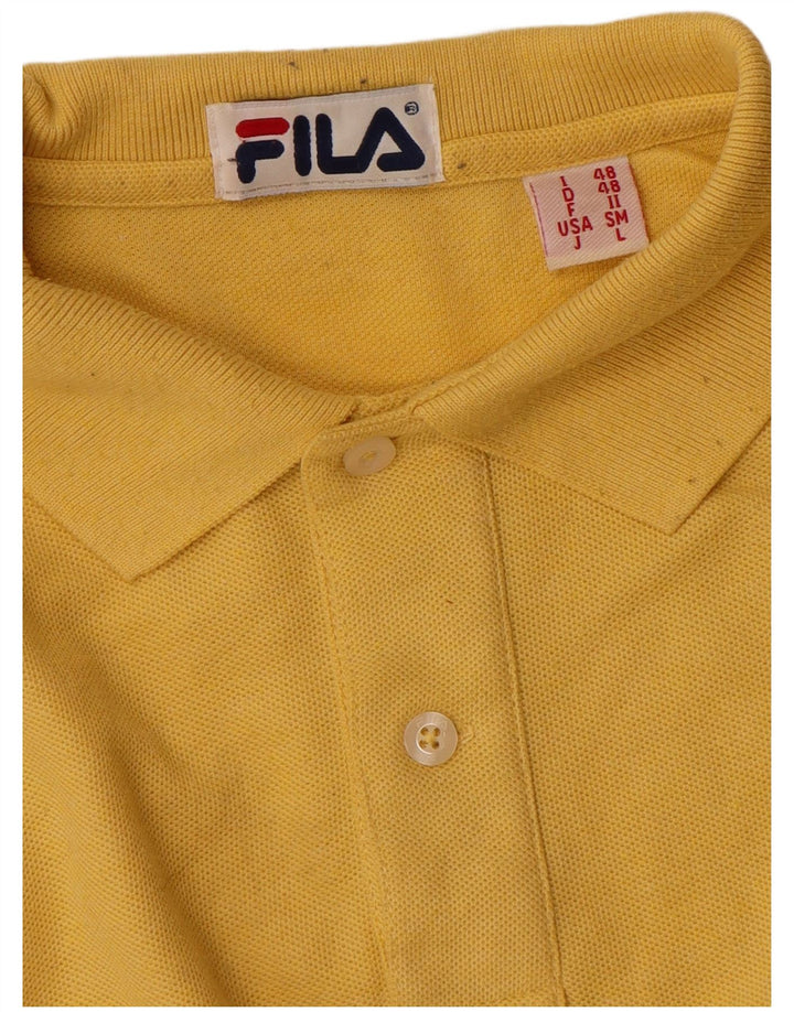 Fila Herren Poloshirt IT 48 Mittelgelbe Baumwolle