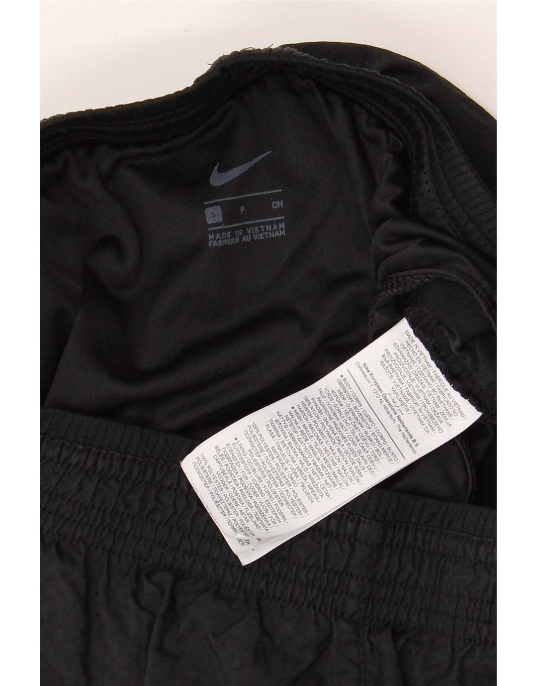 NIKE Damen Graphic Sport Shorts UK 8 Small Schwarz Polyester