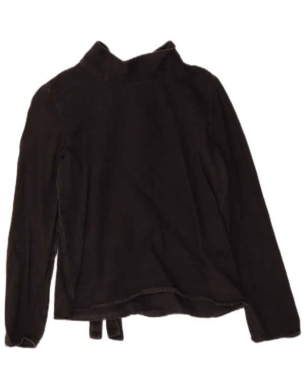 Cos Langarm-Blusenoberteil für Damen EU 36 Small Black Cotton