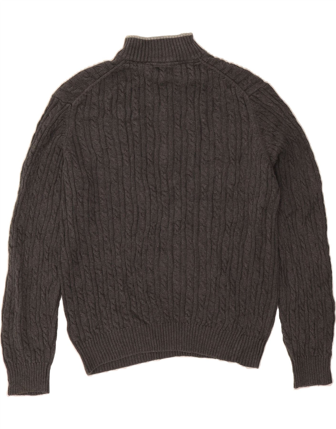 IZOD Mens Zip Neck Jumper Sweater 2XL Grey Cotton Vintage Izod and Second-Hand Izod from Messina Hembry 