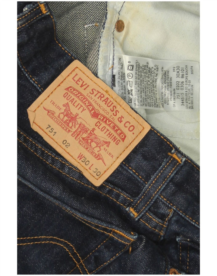 Levi's Herren 751 Straight Jeans W30 L30 Marineblaue Baumwolle
