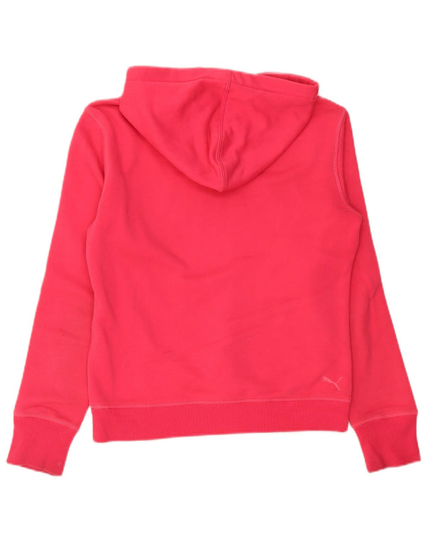 Puma Womens Graphic Hoodie Pullover UK 10 Small Rosa Baumwolle