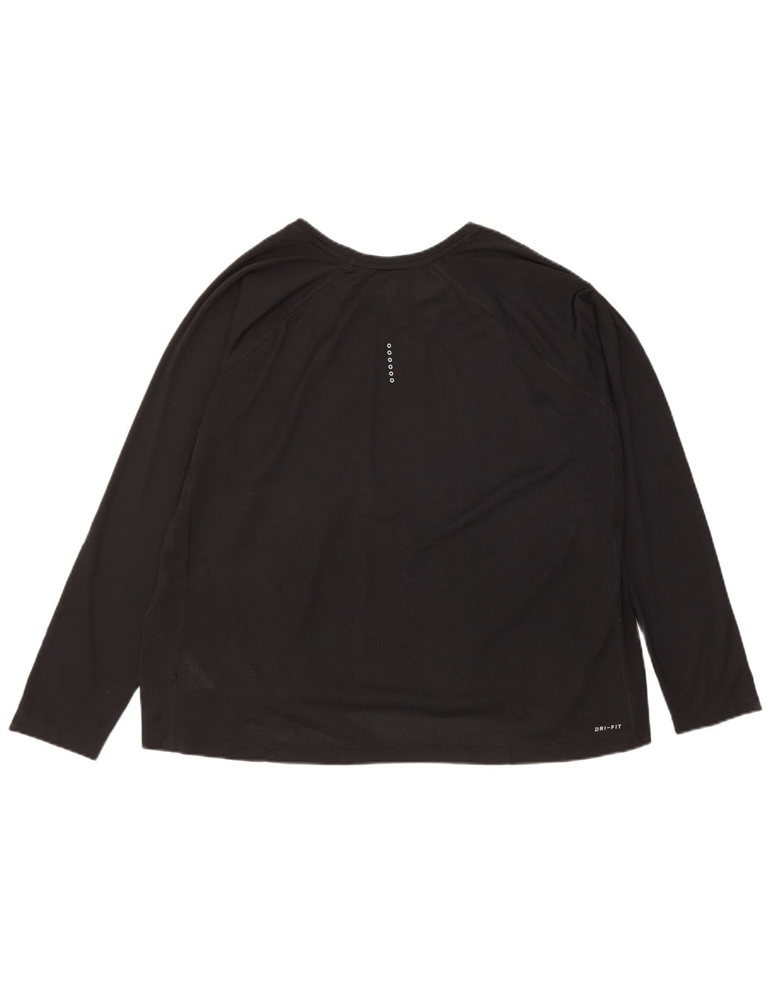 Nike Damen Dri Fit Top Langarm UK 22 3XL Schwarz Polyester