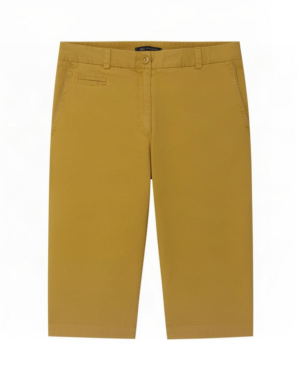 Marks & Spencer Damen Chinoshorts UK 10 Small W30 Gelbe Baumwolle