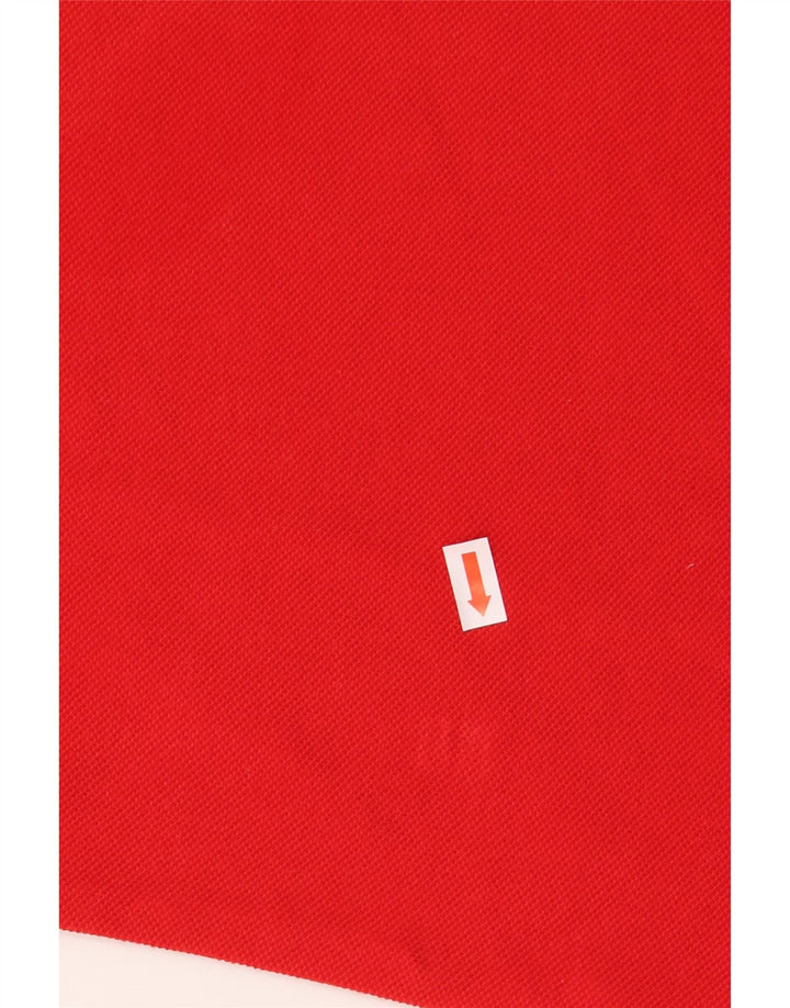 LACOSTE Herren-Langarm-Poloshirt, Größe 3, klein, rote Baumwolle