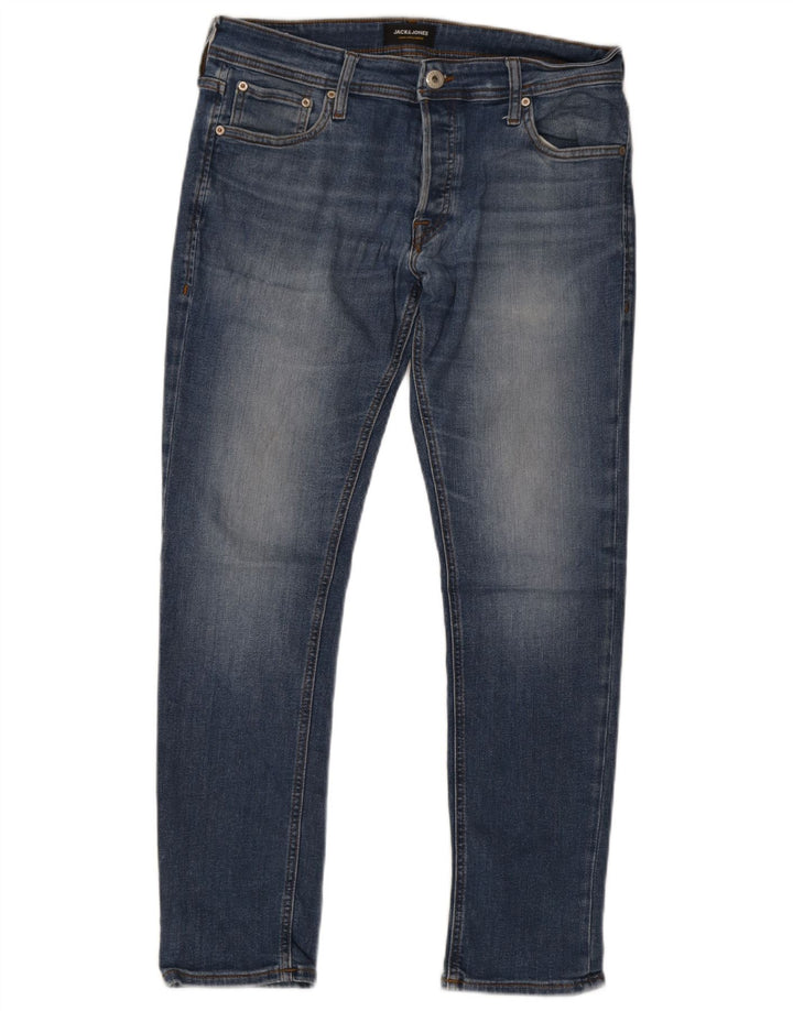 Jack & Jones Herren Slim Jeans W33 L30 Blaue Baumwolle