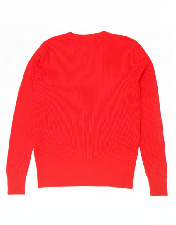 Marks & Spencer Damen-Pullover mit Rundhalsausschnitt, UK 20 2XL, rote Viskose