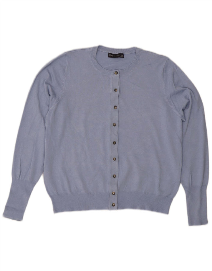 Marks & Spencer Damen-Cardigan-Pullover UK 16 Große blaue Viskose