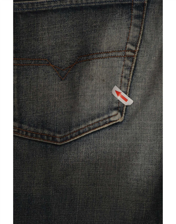 Diesel Herren Straight Jeans W34 L34 Marineblaue Baumwolle
