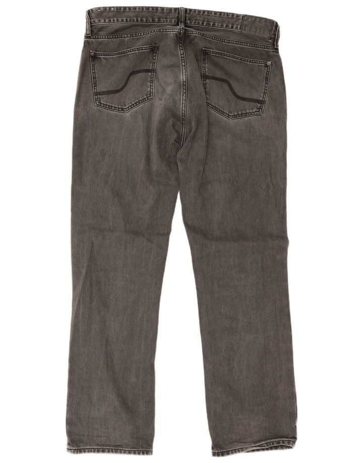Fat Face Herren Straight Jeans W36 L32 Graue Baumwolle