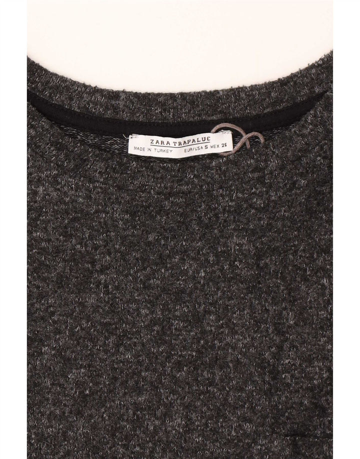Zara Herren Trafaluc T-Shirt Top Small Grau meliert