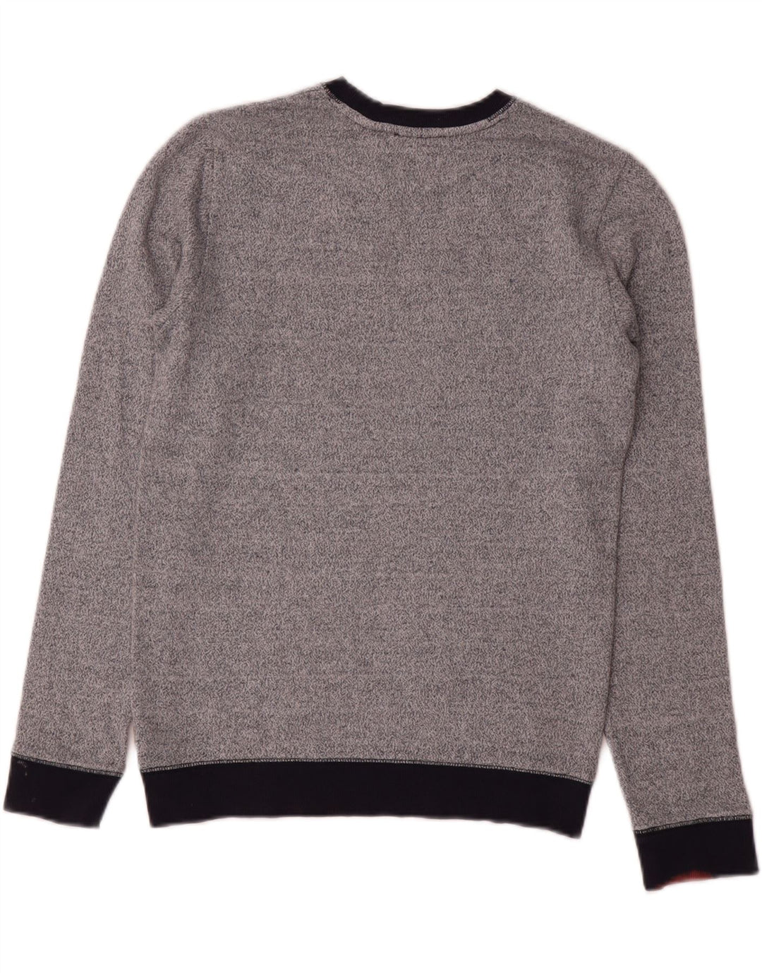Reiss Herren-Sweatshirt-Pullover, klein, grau gefleckte Viskose