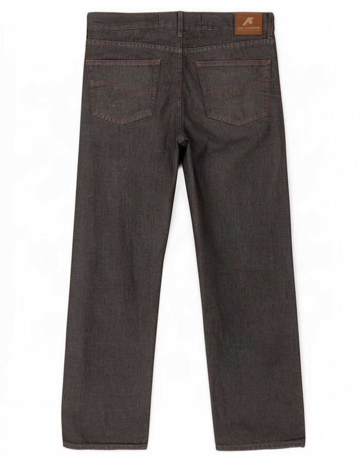 Lee Herren Straight Jeans W35 L29 Graue Baumwolle