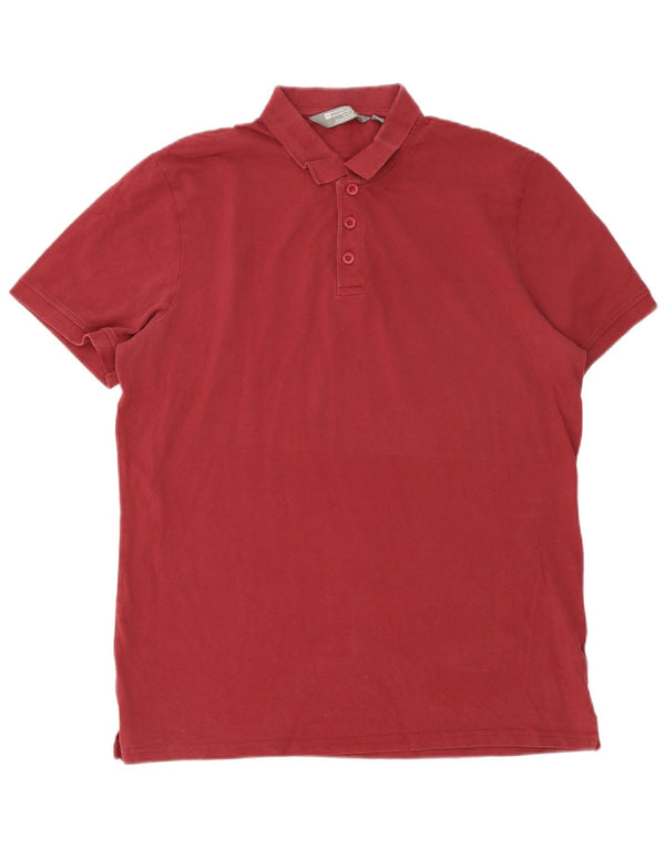 Mountain Warehouse Herren-Poloshirt XL aus burgunderroter Baumwolle