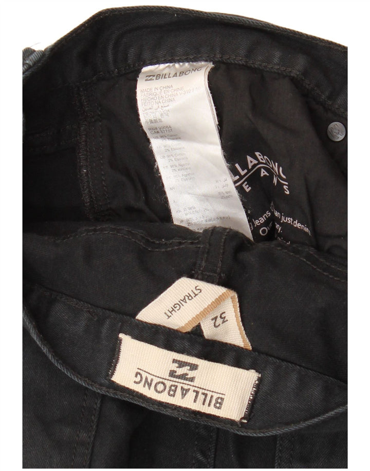 BILLABONG Herren Straight Jeans W32 L29 Schwarze Baumwolle