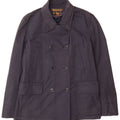 Woolrich Damen Trenchcoat UK 18 XL Marineblaue Baumwolle