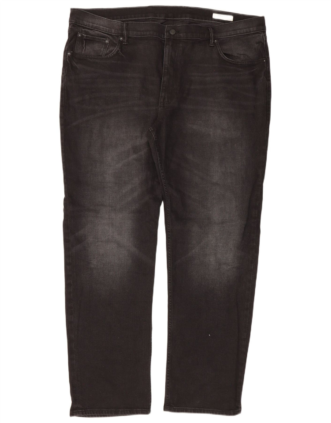 Marks & Spencer Herren Straight Jeans W44 L31 Schwarze Baumwolle