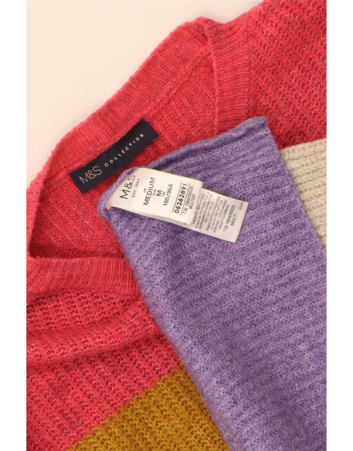 Marks & Spencer Damen-Pullover mit U-Boot-Ausschnitt, Gr. 14, mittelmehrfarbig