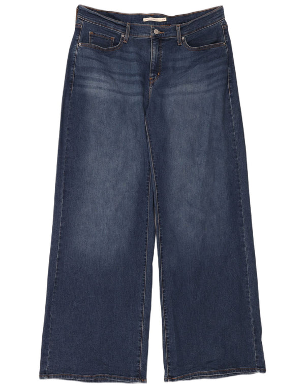 Levi's Damen 318 Shaping Jeans mit weitem Bein US 16 2XL W40 L34 Blaue Baumwolle