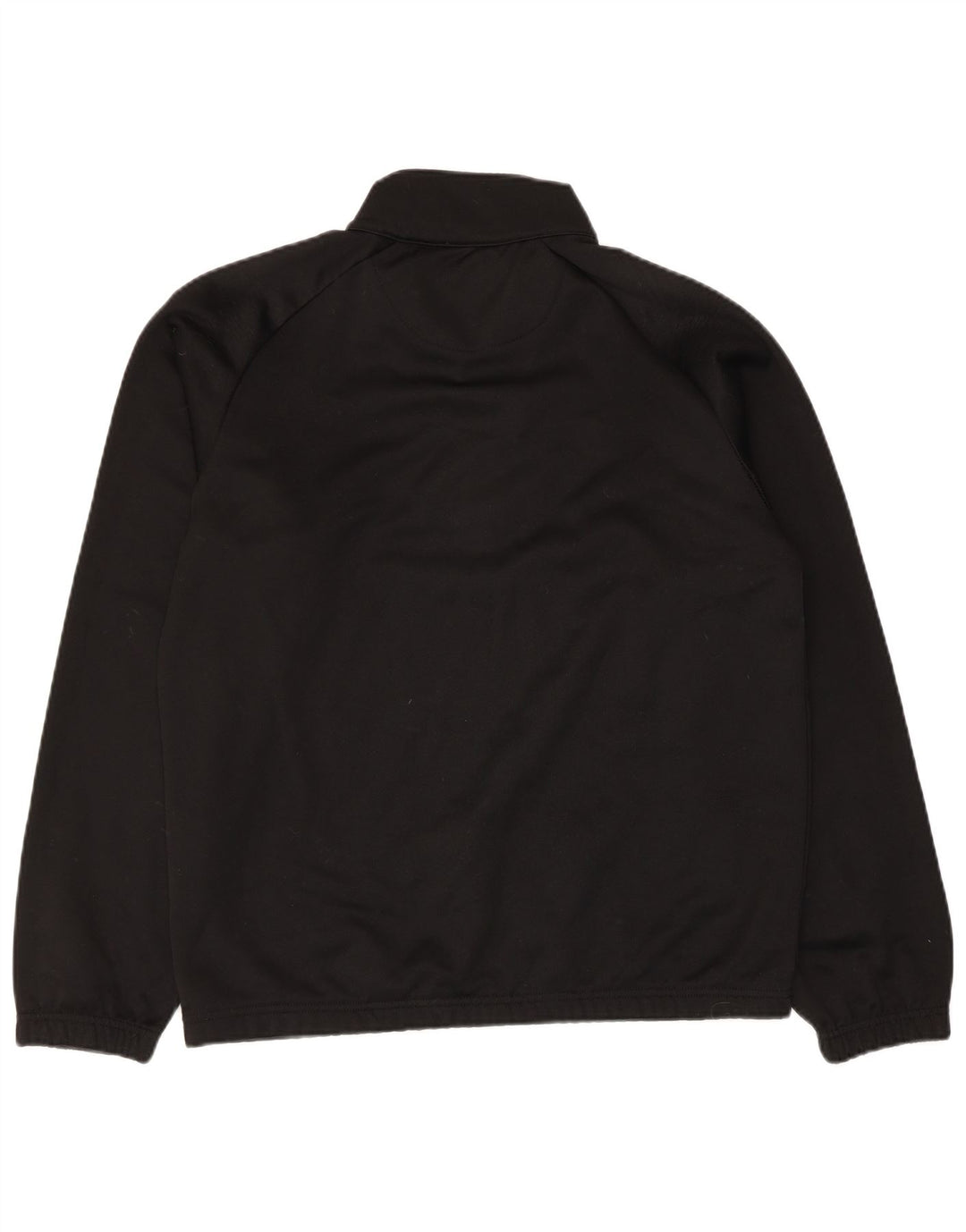 Kappa Herren-Sweatshirt mit Reißverschluss am Hals, groß, aus schwarzem Polyester