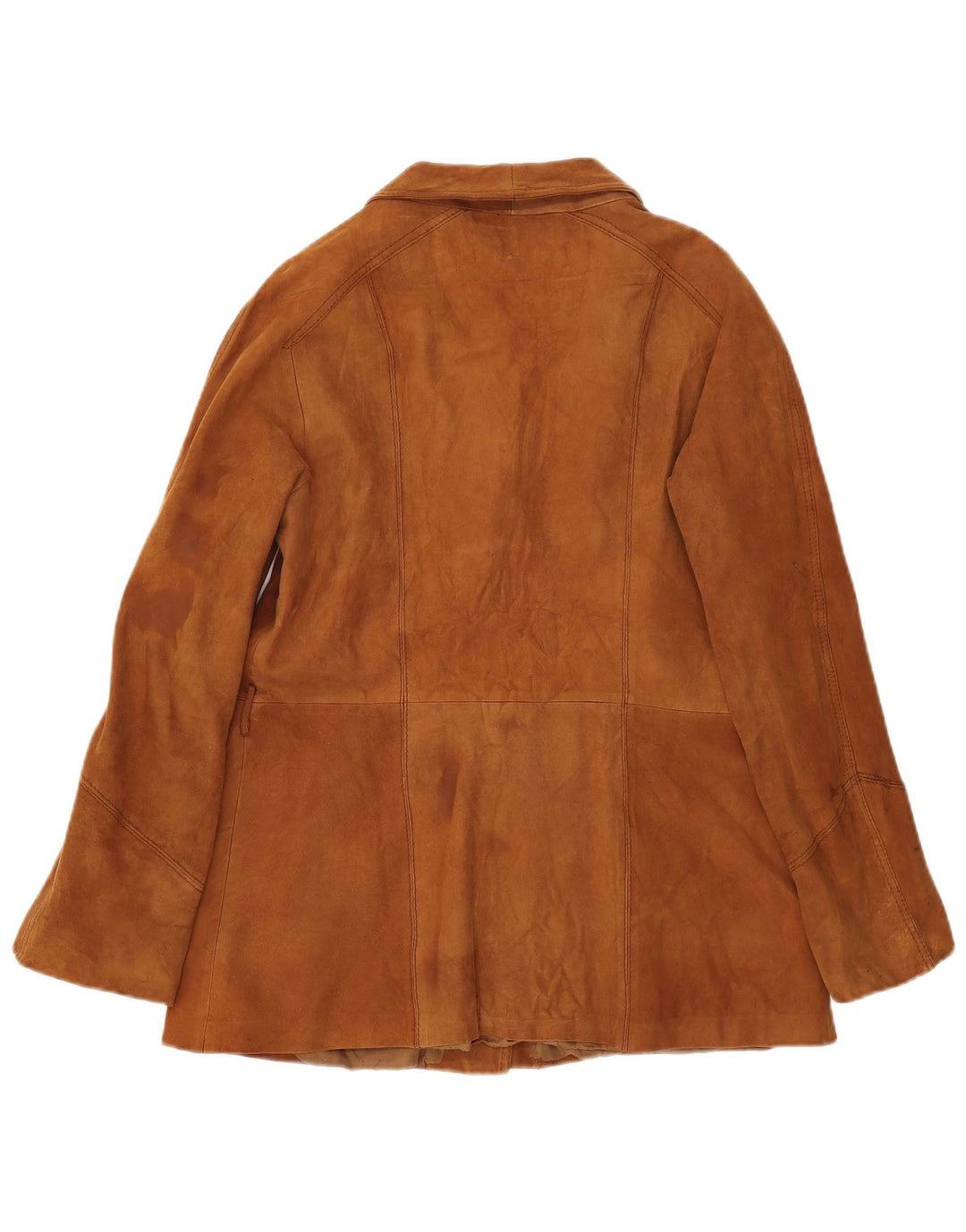 Vintage Damen Wildlederjacke UK 14 Mittelbraunes Leder
