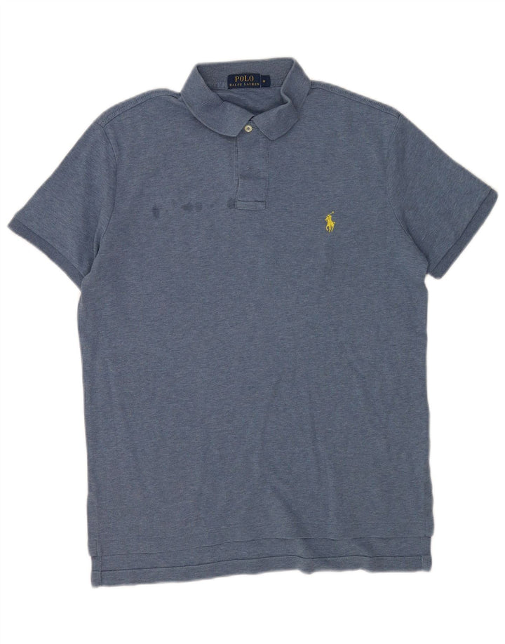 Polo Ralph Lauren Herren-Poloshirt aus mittelblauer Baumwolle