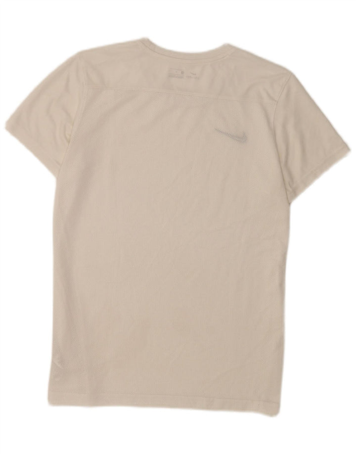 Nike Herren Dri Fit T-Shirt Top Large Weiß Polyester