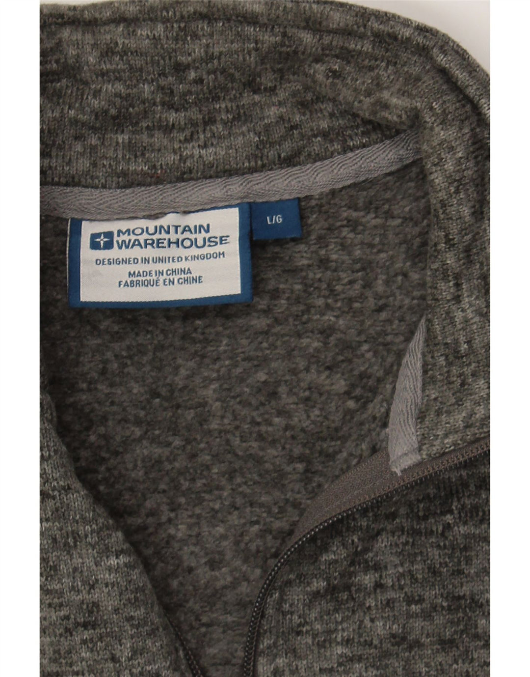 MOUNTAIN WAREHOUSE Mens Tracksuit Top Jacket Large Grey Flecked Polyester Vintage Mountain Warehouse and Second-Hand Mountain Warehouse from Messina Hembry 