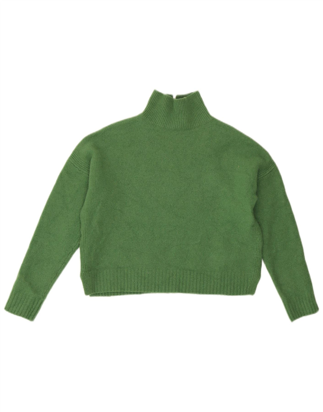 Whistle Womens Crop Rollkragenpullover Pullover UK 10 Small Grün