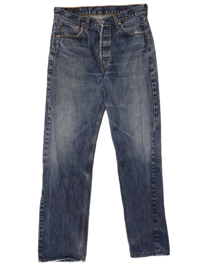 Levi's Herren 501 Straight Jeans W34 L31 Blaue Baumwolle