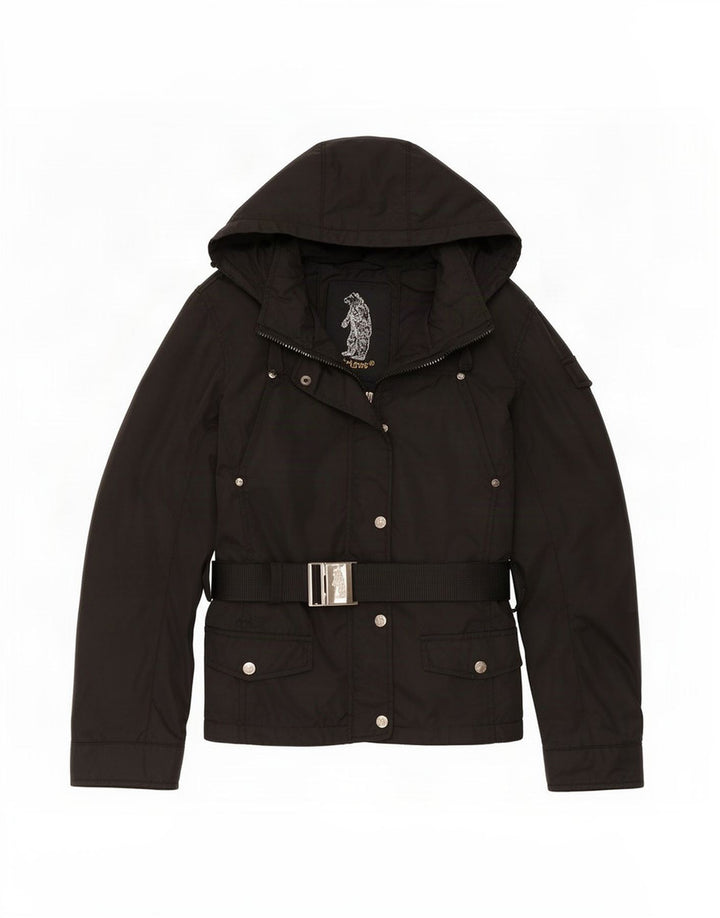 Refrigue Damen-Utility-Jacke mit Kapuze, UK 12, mittelschwarzes Nylon
