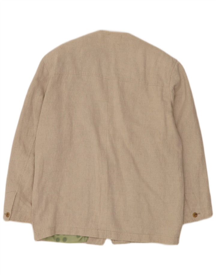 Redpoint Herren-Blazer mit 3 Knöpfen, IT 48, mittelbeige, Fischgrätenmuster aus Baumwolle
