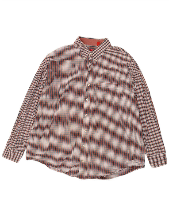Izod Herrenhemd 2XL Mehrfarbige Gingham-Baumwolle