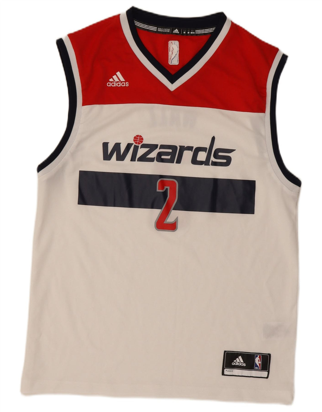 ADIDAS Herren Wizards Graphic Tanktop Mittelweißes Colourblock-Polyester