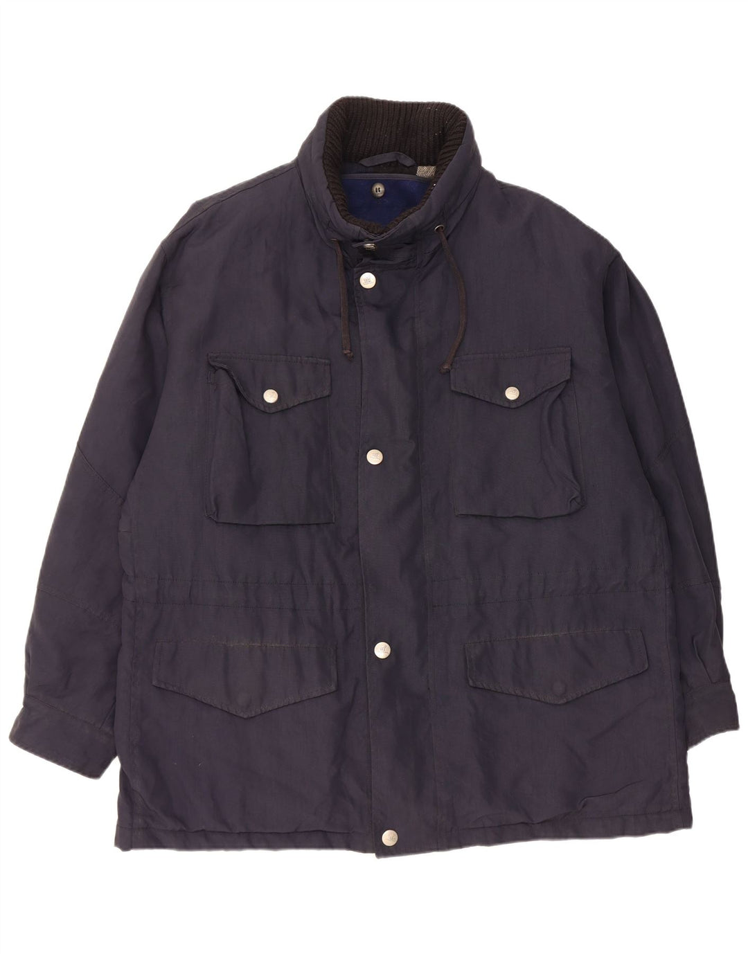 Henry Cottons Herren-Utility-Jacke IT 52 XL Marineblaues Nylon
