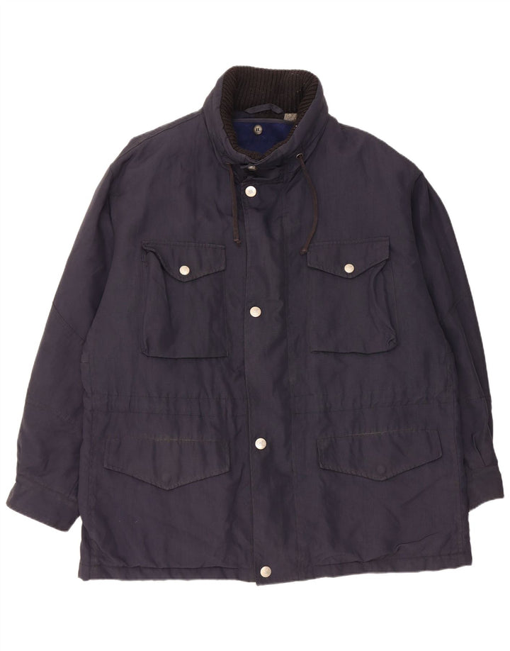 Henry Cottons Herren-Utility-Jacke IT 52 XL Marineblaues Nylon